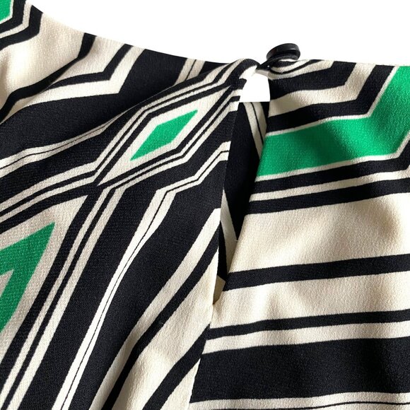 Maggy London Sleeveless Dress in Geometric Striped Pattern Sz 8 Modern Chic City - Picture 7 of 10